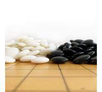 HAWILLOSCH 360Pcs Go Stones Set Small Black White Double-Sided Convex Imitation Jade Go Game Pieces for Board Game Beginners and Enthusiasts