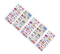 HAWILLOSCH 3D Car Bubble Stickers for, 5Pcs Random Mixed Transportation Vehicle Bubble Stickers, Cartoon Traffic Wall Decals for and