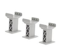 HAWILLOSCH 3pcs Grey Plastic Train Bridge Supports DIY Model Train Accessories for Rounded Edges Piers for Railway Games and Scenic Layouts