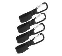 HAWILLOSCH 4 pcs Stroller Hooks Heavy Duty Climbing Buckle Carabiner for Pram Cart Wheelchair Dog Leash Organizer for Parents Outdoor Travel Essentials