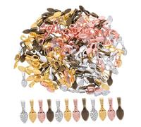 HAWILLOSCH 400pcs Alloy Pendant Bail Necklace Bail Jewelry Making Connector Glue Oval for Earring Hoops Diy Crafts Jewelry