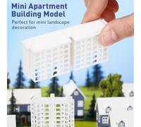 HAWILLOSCH 4pcs Building Model Small Plastic Residential Simulation Buildings for Table Decoration Lightweight Easy to Carry for DIY Landscape Scenery