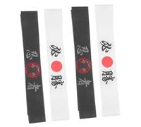 HAWILLOSCH 4pcs Japanese Hachimaki Headband Ninja Headband for Men Women Karate Sports Elastic Tie Back Hair Band Japanese Samurai Style Comfortable Breathable