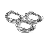 HAWILLOSCH 4pcs Realistic Fake Barbed Wire Chains Safe Props for Halloween Decorations Scary Prank for Haunted House and Costume Parties