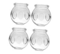 HAWILLOSCH 4pcs Thick Glass Cupping Therapy Set Fire Therapy Device for Home Use Vacuum Suction Cupping Cups for Body Care and Relaxation