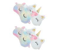 HAWILLOSCH 4pcs Unicorn Eye Patch Cute Animal Sleep Mask for Boys and Girls Girls Soft Sleeping Cover Blindfold for Travel Bedtime