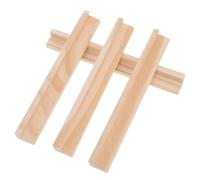 HAWILLOSCH 4pcs Wooden Domino Racks Multi Function Display Holders for DIY Alphabet Crafts Beechwood Game Organizers for Domino Games and Creative Decor