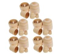 HAWILLOSCH 5 Sets White-breasted Russian Nesting Matryoshka Drawing Kit DIY Blank Dolls DIY Matrioska Models Birthday Drawing Unpainted Doll Kit Unpainted Nesting Wooden