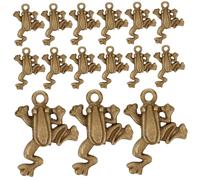 HAWILLOSCH 50pcs Vintage Frog Alloy Pendant Charms for Diy Jewelry Making Antique Bronze Frog Charms for Necklace Delicate Pendant for Women for Crafts and Gifts