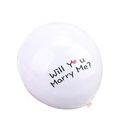 HAWILLOSCH 50pcs Will You Marry Me Round Latex Balloons White for Wedding Engagement and Valentine's Day Party Decorations Adorable and Safe for Celebrations