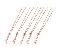 HAWILLOSCH 5pcs Adjustable Rose Gold Bracelet Chains for Women DIY Jewelry Making Kit Pull Knot Wristbands for Charm Bracelets Skin Friendly Copper Base for Crafting Colored Chain Accessories