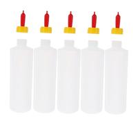 HAWILLOSCH 5Sets Small Animal Feeding Bottles Durable Plastic Milk Bottle for Livestock Young Animals Lightweight Portable Easy to Clean Safe Feeding
