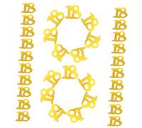 HAWILLOSCH 600pc Golden Birthday Confetti Age Party Decoration Table Confetti for Festivals Celebrations Smooth Shiny Sequins for Invitations