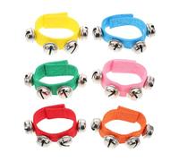 HAWILLOSCH 6PCS Children's Wrist Bell Set Toddler Musical Toy for Rhythm Training Dance Accessories Hand and Eye Coordination Play for Kids