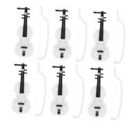 HAWILLOSCH 6pcs Mini Violin Decor Lifelike Musical Instrument Models for Dollhouses Festivals and Home Decoration and Realistic Design