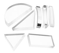 HAWILLOSCH 7Pcs Optical Lens for Physics Experiments Glass Concave Convex Lenses Essential Teaching Tools for Science Classroom Supplies