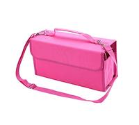 HAWILLOSCH 80 Slots Marker Storage Case for Artists Heavy-Duty Nylon Zipper Bag with Shoulder Strap Multi-Color Marker Pens Organizer for School and Travel