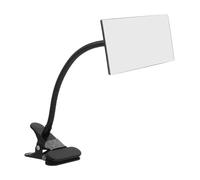HAWILLOSCH Adjustable Convex Rear View Mirror for Computer Desk Black Security Monitor Accessory with HD Reflection Versatile Angle for Personal Safety and Workplace Awareness