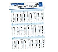 HAWILLOSCH Bass Recorder Fingering Chart Vertical Flute Practice Chord Poster for Beginners Clarinet Fingering Diagram Instrument Learning Aid