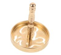 HAWILLOSCH Brass Incense Press Mold Tool DIY Incense Making Accessory for Creative Patterns Ash Press Mold with Anti-Skid Handle for Living Temple Yoga and More