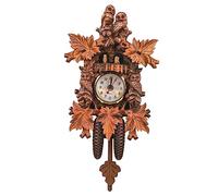 HAWILLOSCH Cuckoo Clock Wall Clock Traditional 304 Stainless Steel Indoor Living Room Bedroom Decor Silent Movement Mechanical Timepiece