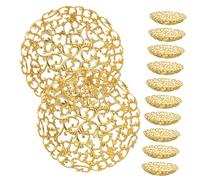 HAWILLOSCH Eid Themed Serving Tray 12pcs Gold Decorated Cake Stand for Eid Party Snacks Dried Fruit and Candy Display