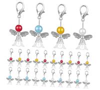 HAWILLOSCH Guardian Angel Charms Craft Beads Pearl Colors Durable Jewelry Making Charms for Bracelets Necklaces Abundant Quantity for Unique Designs Boxed Packaging for Color