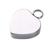HAWILLOSCH Heart Shaped Pendant Stainless Steel Necklace for Ladies Fashionable Cinerary Casket Jewelry Elegant Silver Chain Meaningful Family and Friends Suitable for Party and Daily Wear