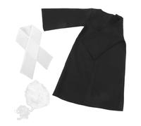 HAWILLOSCH Judge Costume for Boys and Girls Gavel and Wig Set Child Lawyer Role Play Outfit Career Experience Game Uniform Party Dress Up