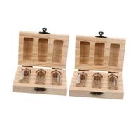 HAWILLOSCH Lanugo Umbilical Cord Storage Box for First Haircut Curl Keepsake Jar Newborn Keepsake Box Hair and Cord Preservation Function Wooden Design for Items Storage