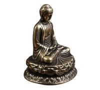 HAWILLOSCH Large Brass Buddha Statue for Meditation and Home Decor Retro Buddha Figurine Spiritual Ornament for Indoor and Outdoor Use
