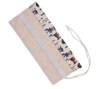 HAWILLOSCH Large Capacity Canvas Pencil Roll Up Case 48 Slots for Artists and Students Portable Drawing Organizer for School and Office Use