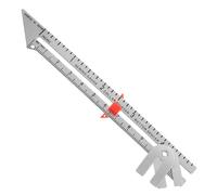 HAWILLOSCH Metal Sewing Gauge Quilting Ruler for Beginners Precise Measuring Sewing Ruler with Seam Allowance Scale Multi-function Fabric Sliding Gauge for Quilters and Tailors Use DIY Craft