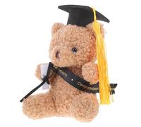 HAWILLOSCH Mini Graduation Bear Doll Bear for Graduation Bouquet Decor Unique Box Accessory Lightweight for Celebrating Achievements