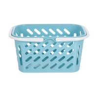 HAWILLOSCH Miniature Dollhouse Storage Basket Ornament Smooth Mini Supermarket Shopping Basket for Pretend Play and Creative Role-playing Blue Small Accessory for Tiny Doll Play House