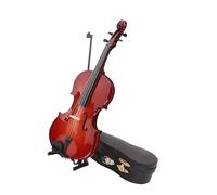 HAWILLOSCH Miniature Violin En Model Musical Instrument Model Brown Desktop Decoration Photography Props for Home Adornment