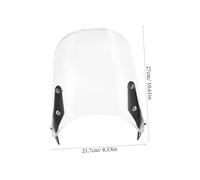 HAWILLOSCH Motorcycle Windshield Front Windscreen Extension Metal Vintage Design Wind Deflector for Motorbike Riders Easy Installation Compatible with Various Models