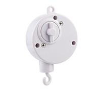 HAWILLOSCH Music Box Crib Holder Arm with Wind-up Musical Bell for Boy Girl Soothing Educational Toy for Newborns Comforts During Sleep White