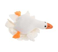 HAWILLOSCH Oversized Bath Sponge Cute Cartoon Goose Mesh Loofah for Soft Exfoliating Body Scrubber with Rich Foam Gentle Cleaning for Skin White Bath Pouf for Shower Washing