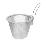 HAWILLOSCH Stainless Steel Hot Pot Colander and Noodle Skimmer Basket Large Frying Mesh Strainer Short Handle for Kitchen Cooking and Boiling Pasta