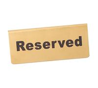 HAWILLOSCH Stainless Steel Reserved Sign for Table Elegant Party and Banquet Reserved Card Restaurant Seating Marker Gold Finish Table Decoration for Weddings and Events