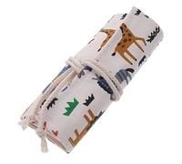 HAWILLOSCH up Pencil Bag Capacity Canvas Pencil Pouch for Art Supplies Portable Storage for Students and Artists Space-Saving Design