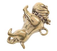 HAWILLOSCH Vintage Brass Bulldog Keychain Charm Decorative Hanging Ornament for Bags and Accessories Symbol of Strength and Courage Unique DIY Pendant for Pet Lovers
