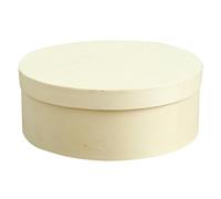 HAWILLOSCH Wooden Candy Box with Lid Unfinished Round Wood Box 16.5X5.5Cm for Wedding Favors and Candy Wrapping