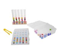 HAWILLOSCH Wooden Clip Beads for Bright Color Educational Game for Hand Eye Coordination Fine Motor Skills Development Early Learning Cognitive Plaything