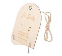 HAWILLOSCH Wooden Pregnancy Test Announcement Sign Keepsake Plaque Stand for Birth Announcement Decorative Memory Board
