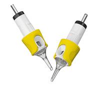 Hawink 11RS Tattoo Needles Cartridge #12 Standard 11 Round Shader M-Taper 16 Pieces with Membrane Professional Disposable Finger Ledge Cartridges EN05C-FG-16-1211RS