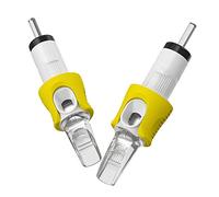 Hawink 19RM Tattoo Needles Cartridge #10 Bugpin 19 Curved/Round Magnum M-Taper 16 Pieces with Membrane Professional Disposable Finger Ledge Cartridges EN05C-FG-16-1019RM