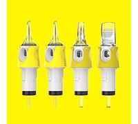 HAWINK Tattoo Cartridges Needles 40Pcs Mixed #10 Bugpin Curved/Round Magnum M-Taper 7RM 9RM 11RM 13RM 15RM Finger Ledge Cartridges EN05S-FG-40KIT-F