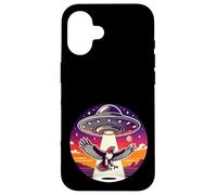 Hawk Bird Falcon Birding Abducted Alien Spacecraft Abduction Case for iPhone 16